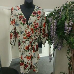 Wanderlux Floral Print Wrap Dress